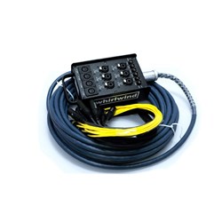 Whirlwind MEDUSA MultiSnake10 - Box to Fan  4 XLR Mic Inputs  6 Mic / DI Combo Inputs  50 ft  WW Multipair